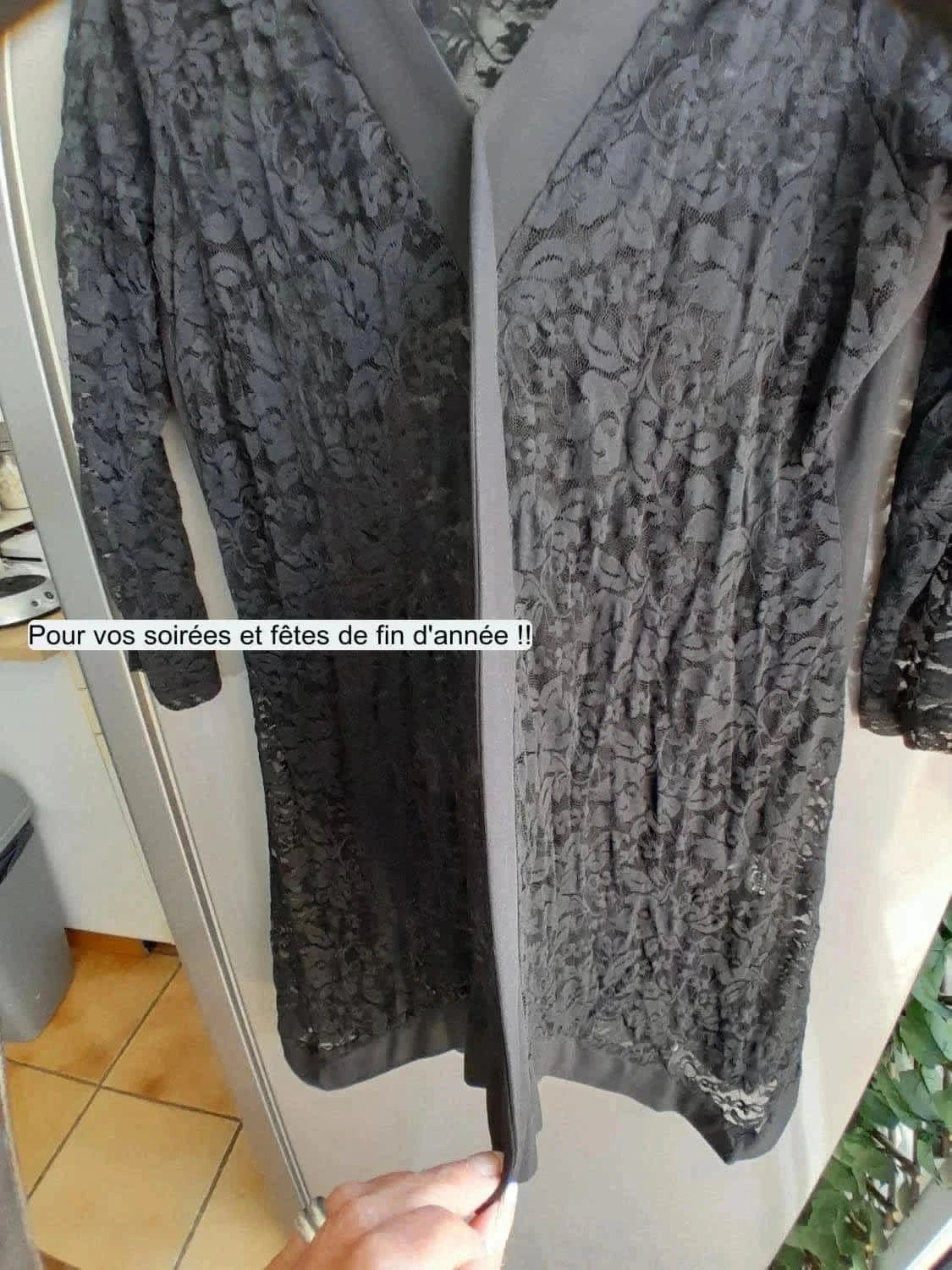 Superb black lace tunic, size 2 (38/40) Gothic style – photo 9